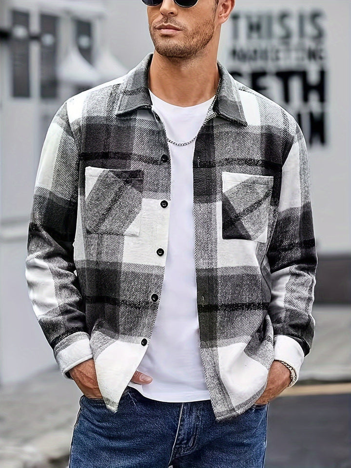 Men's Classic Fit Long Sleeve Overshirt