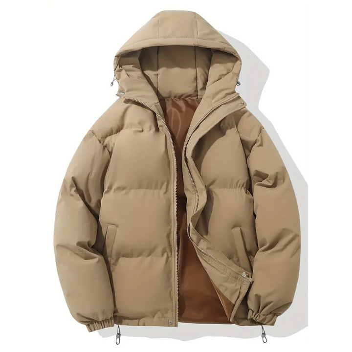 Women's Casual Puffer Snow Winter Jacket - Khaki