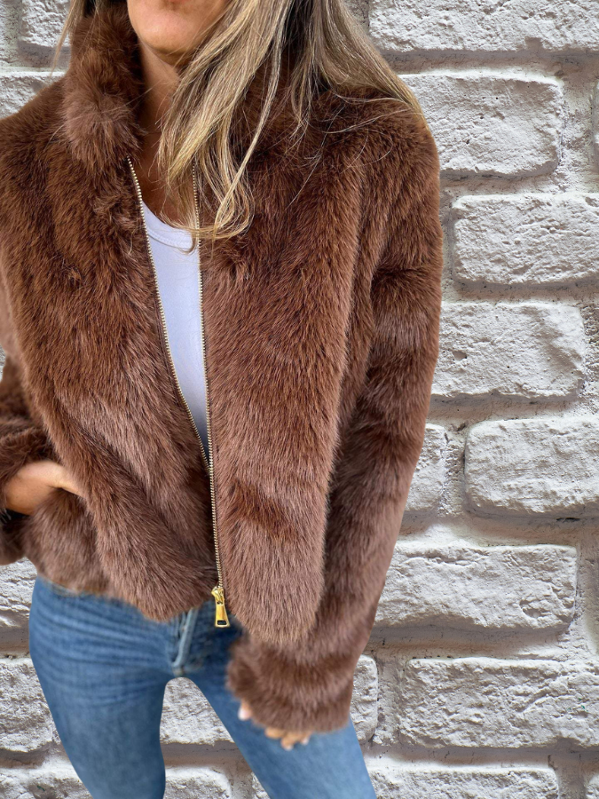 Women's Stylish Winter Faux Fur Coat