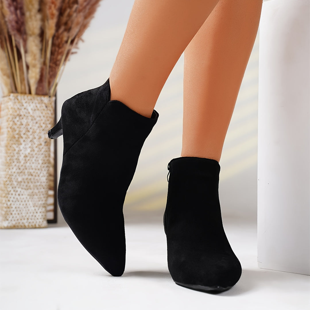 Women's Plush Lined Kitten Heel Boots