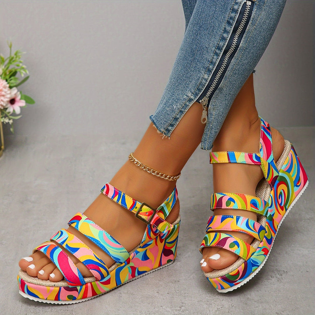 Madelon | Strappy Wedge Sandal