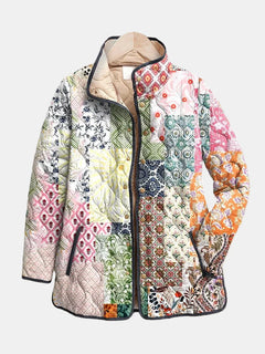 Suri | Everyday Quilted Jacket with a Painted Floral Print