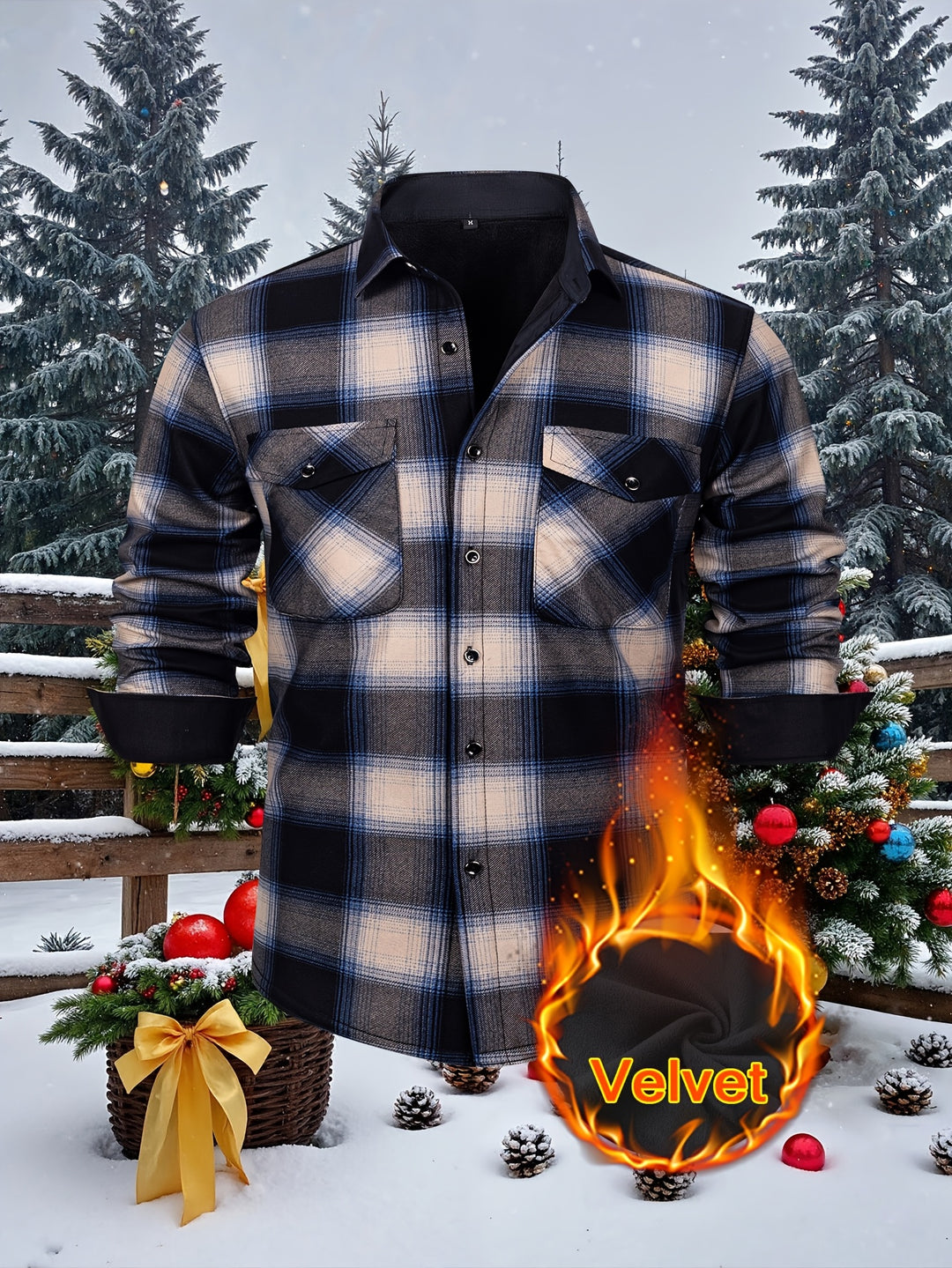 Men's Regular Fit Button Up Winter Overshirt