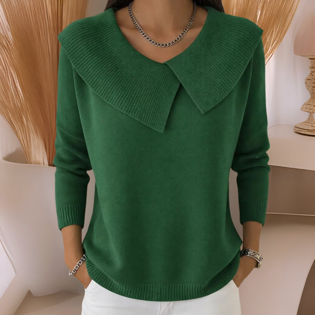 Agatha women's cozy collared sweater with pleat detail - photo 1