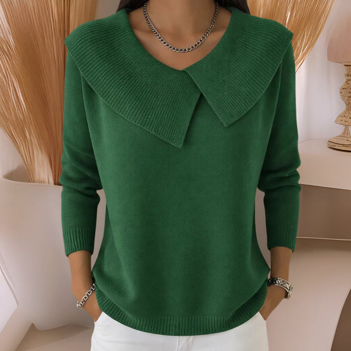 Agatha women's cozy collared sweater with pleat detail - photo 1