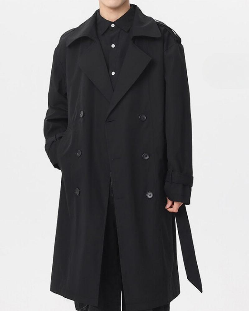 Men's Double-Breasted Relaxed Midi Peacoat