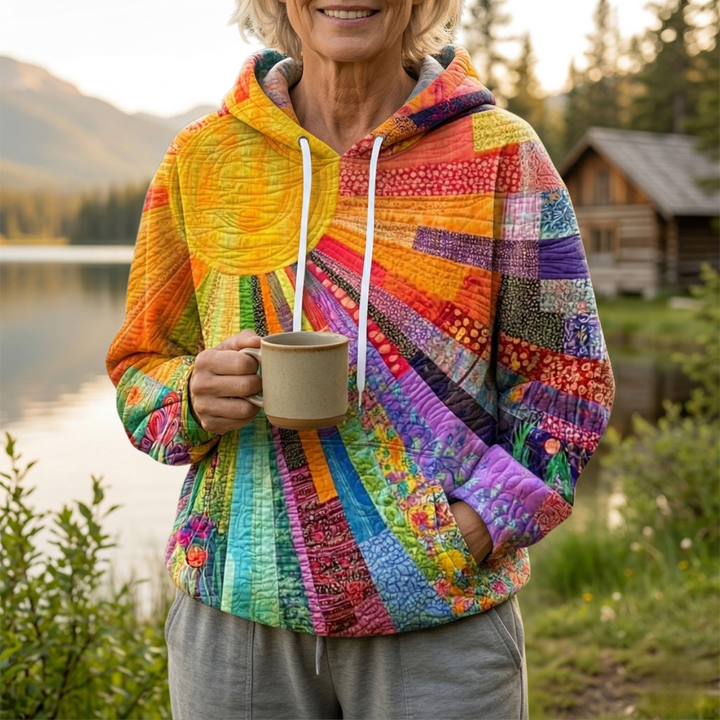 Hazel | Bohemian Patchwork Hoodie