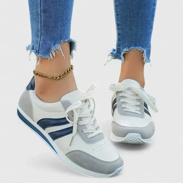Women's Classic Lace-Up Breathable Orthopedic Sneakers - Blue