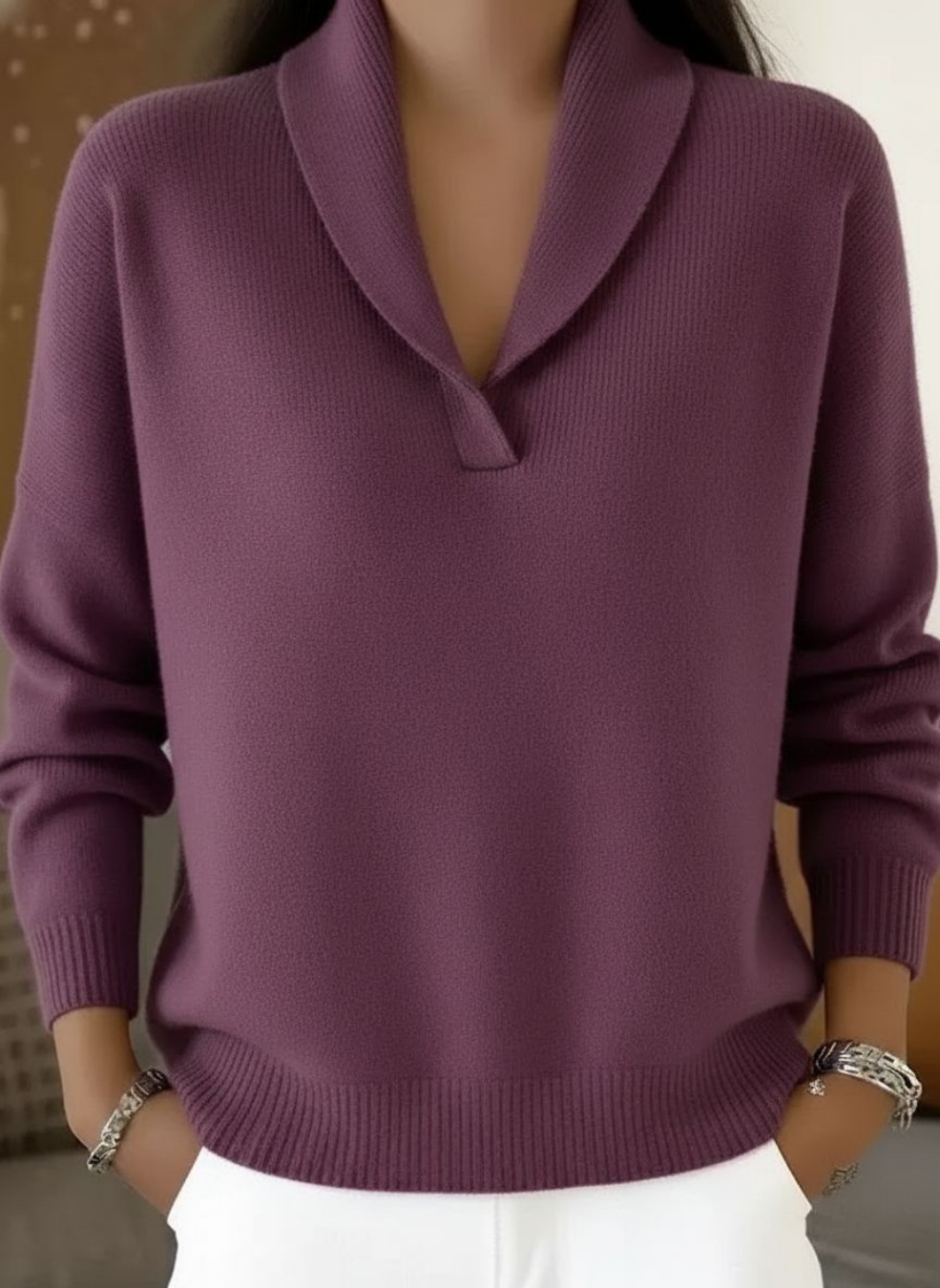 Doreen women's relaxed v neck sweater - photo 6