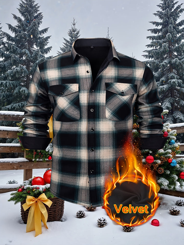 Men's Regular Fit Button Up Winter Overshirt