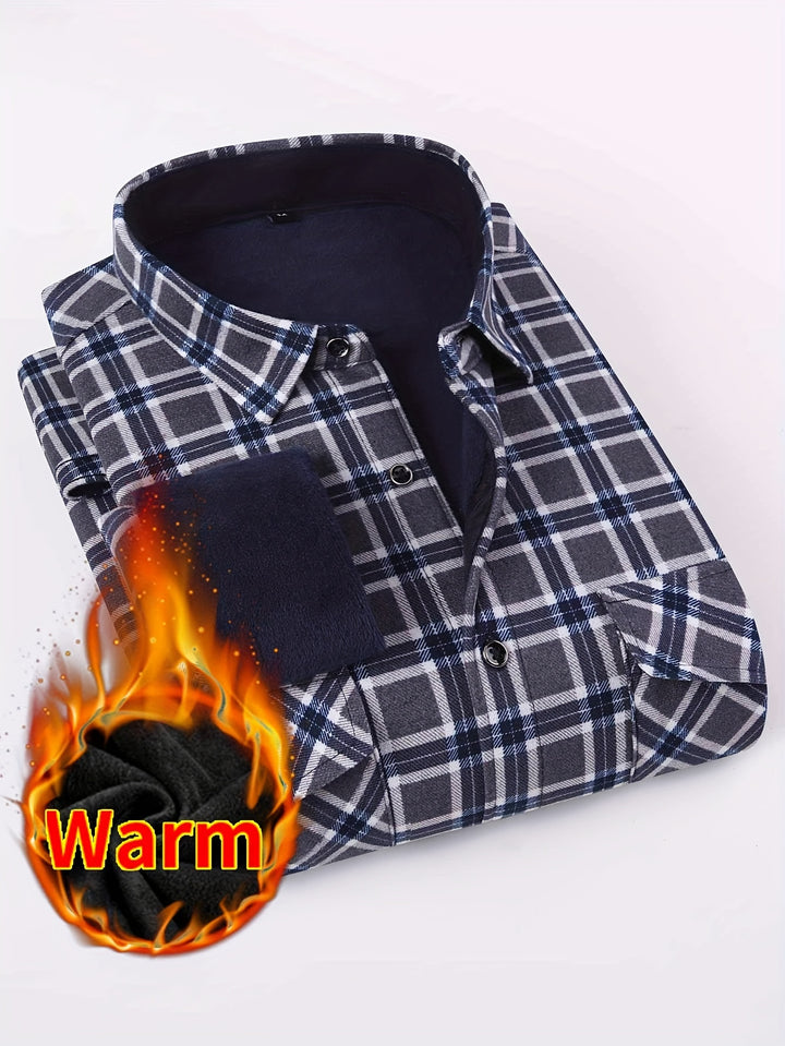 Men's Regular Fit Button Up Winter Overshirt