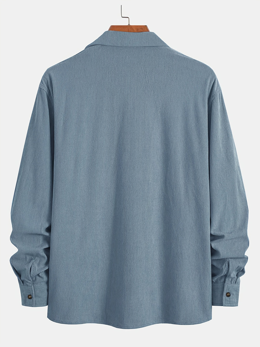 Men's Lapel Collar Double Pocket Overshirt
