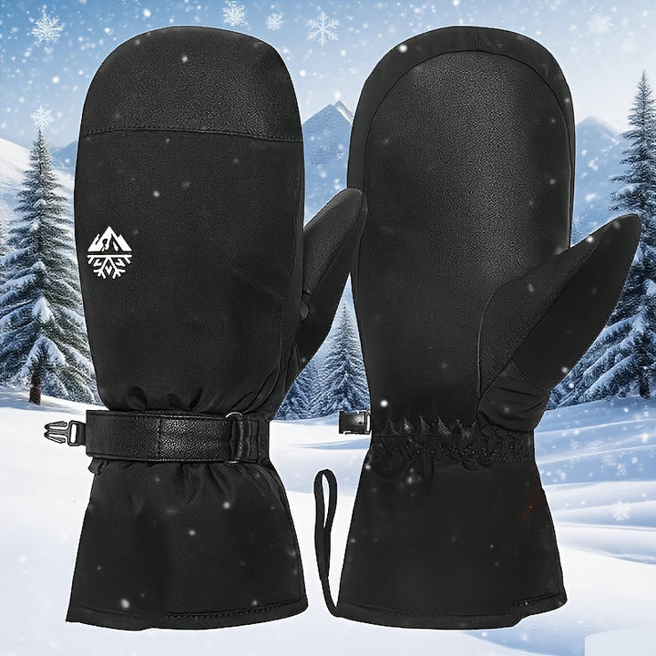 Men's Casual Ski Mittens - Black