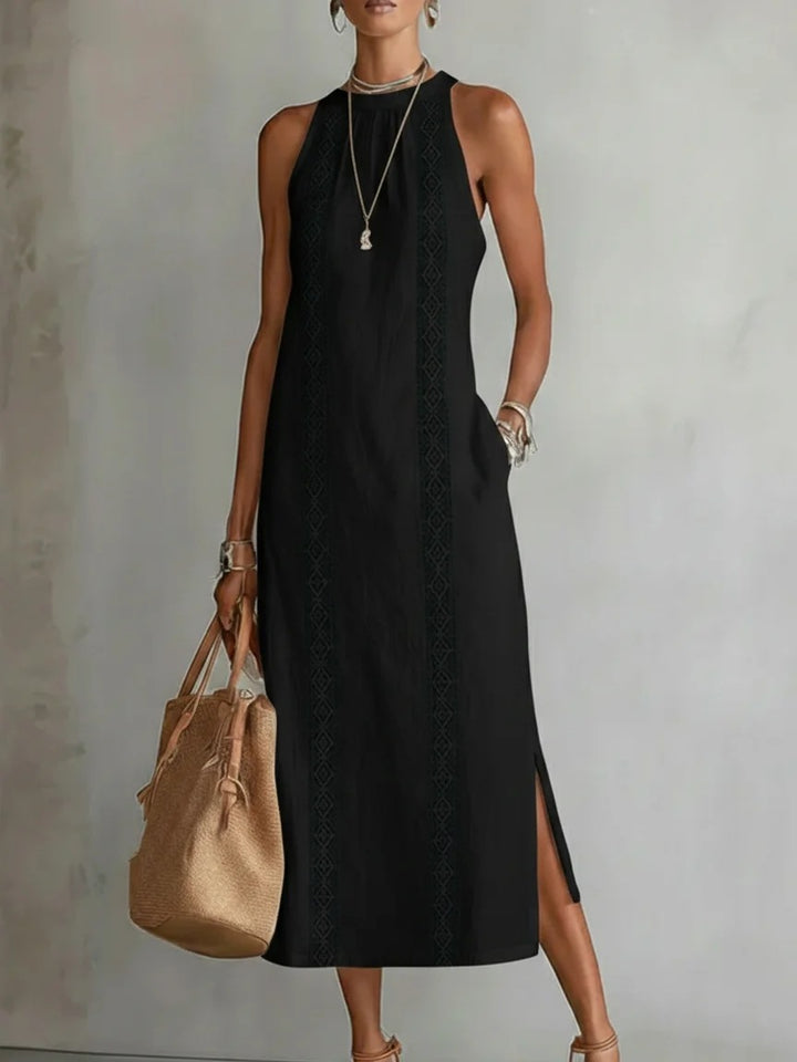 Pascale | Halter Neck Lace Dress