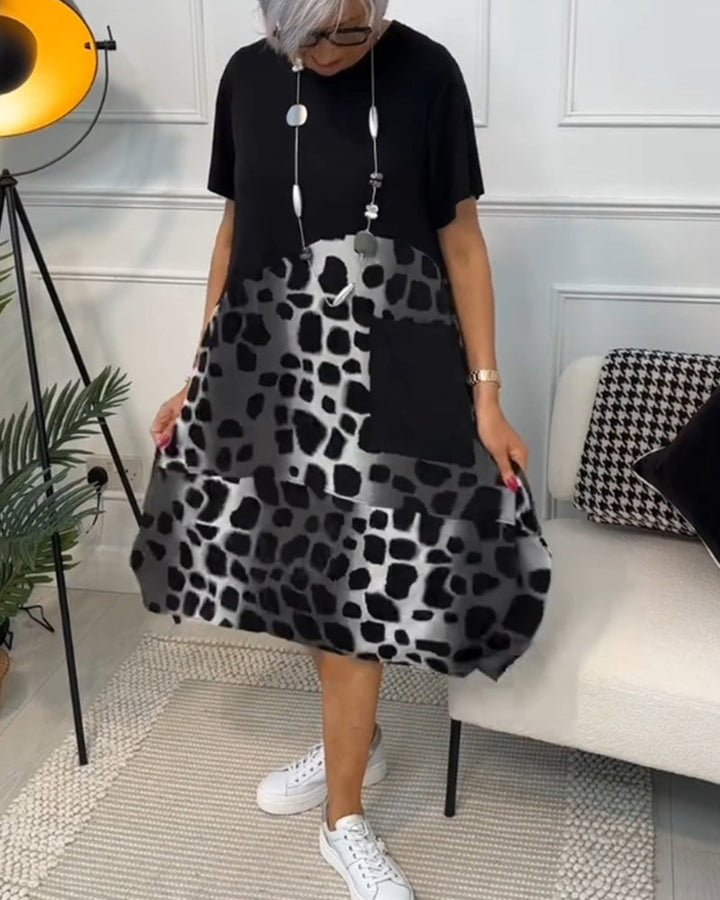 Róisín | Round-Neck Midi Dress