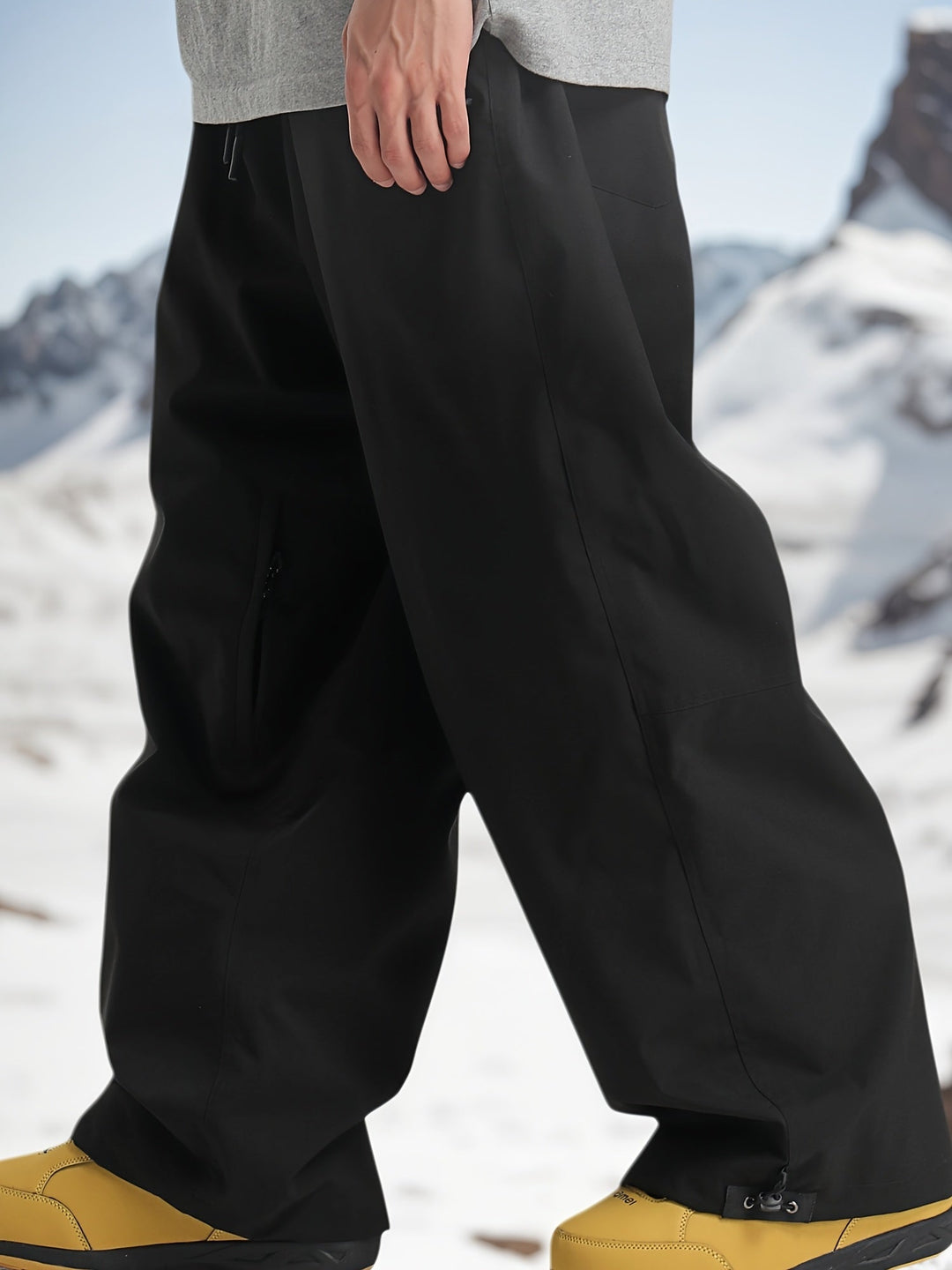 Men's Long Winter Baggy Ski Pants