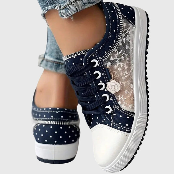 Women's Wide Toe Box Lace-Up Orthopedic Sneakers