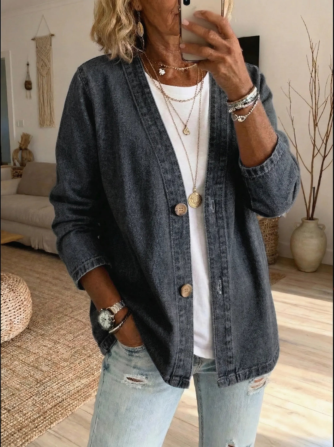Aglaé | Relaxed Button-Front Jacket