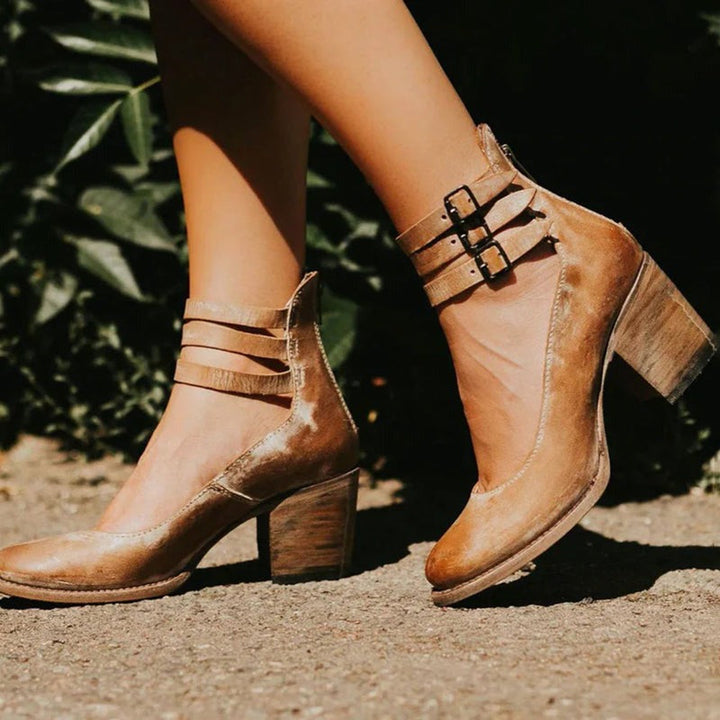 Vivian | Double-Buckle Block Heel
