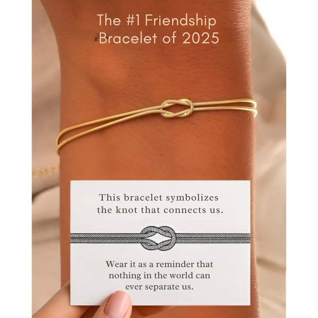 Women's Stylish Love Knot Friendship Bracelets - Gold
