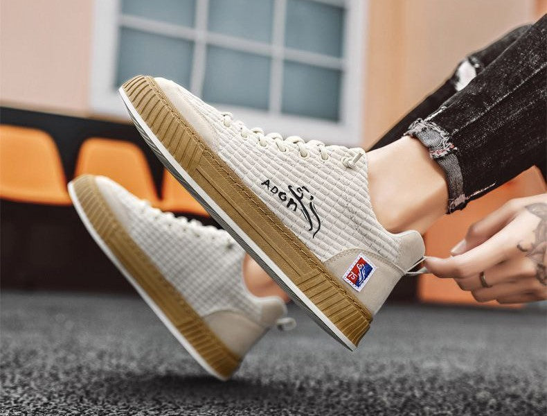 Men's Corduroy Lace-Up Orthopedic Shoes