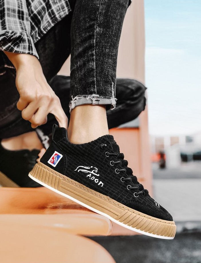 Men's Corduroy Lace-Up Orthopedic Shoes