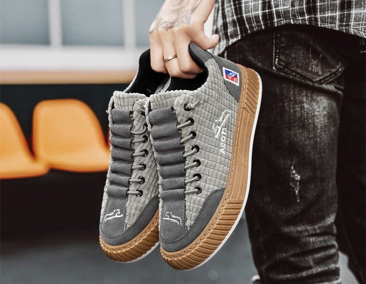 Men's Corduroy Lace-Up Orthopedic Shoes