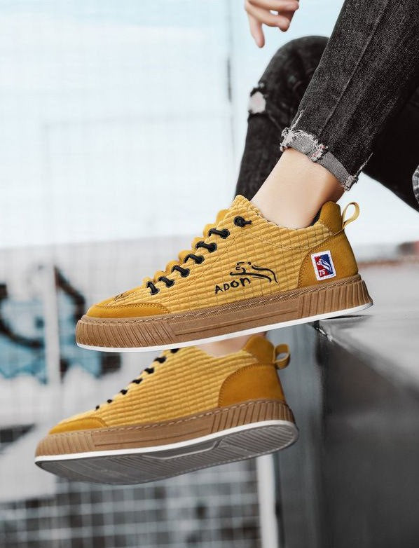 Men's Corduroy Lace-Up Orthopedic Shoes