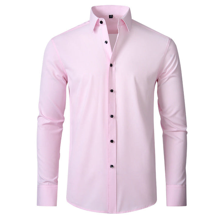 Men’s Stretch Dress Shirt | Wrinkle-Resistant Performance Fabric | Slim Office Fit