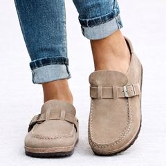 Augusta | Women's Orthopedic Faux Suede Buckle Loafers