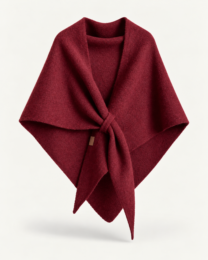 Women's Timeless Winter Triangle Scarf - Red