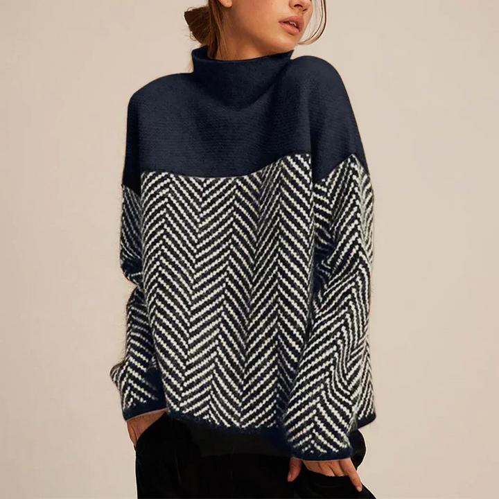 Queenie women's herringbone knit sweater - photo 1