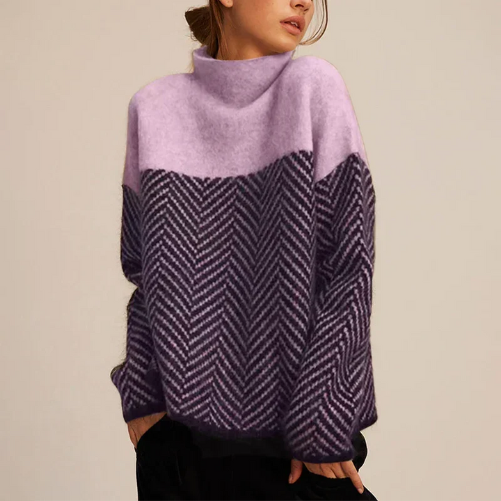 Queenie women's herringbone knit sweater - photo 3