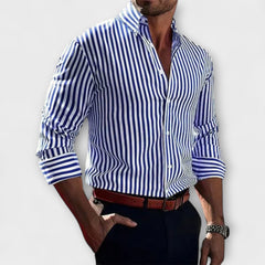 Henrik | Smart Striped Shirt with Roll-Up Sleeves
