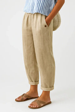 Harriet | Cropped Trousers with an Elasticated Waistband