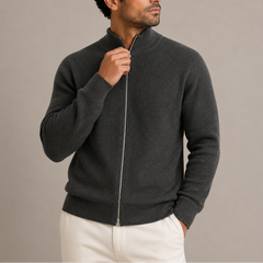 Baxter | Knit Full Zip Stand Collar Knitted Sweater Men