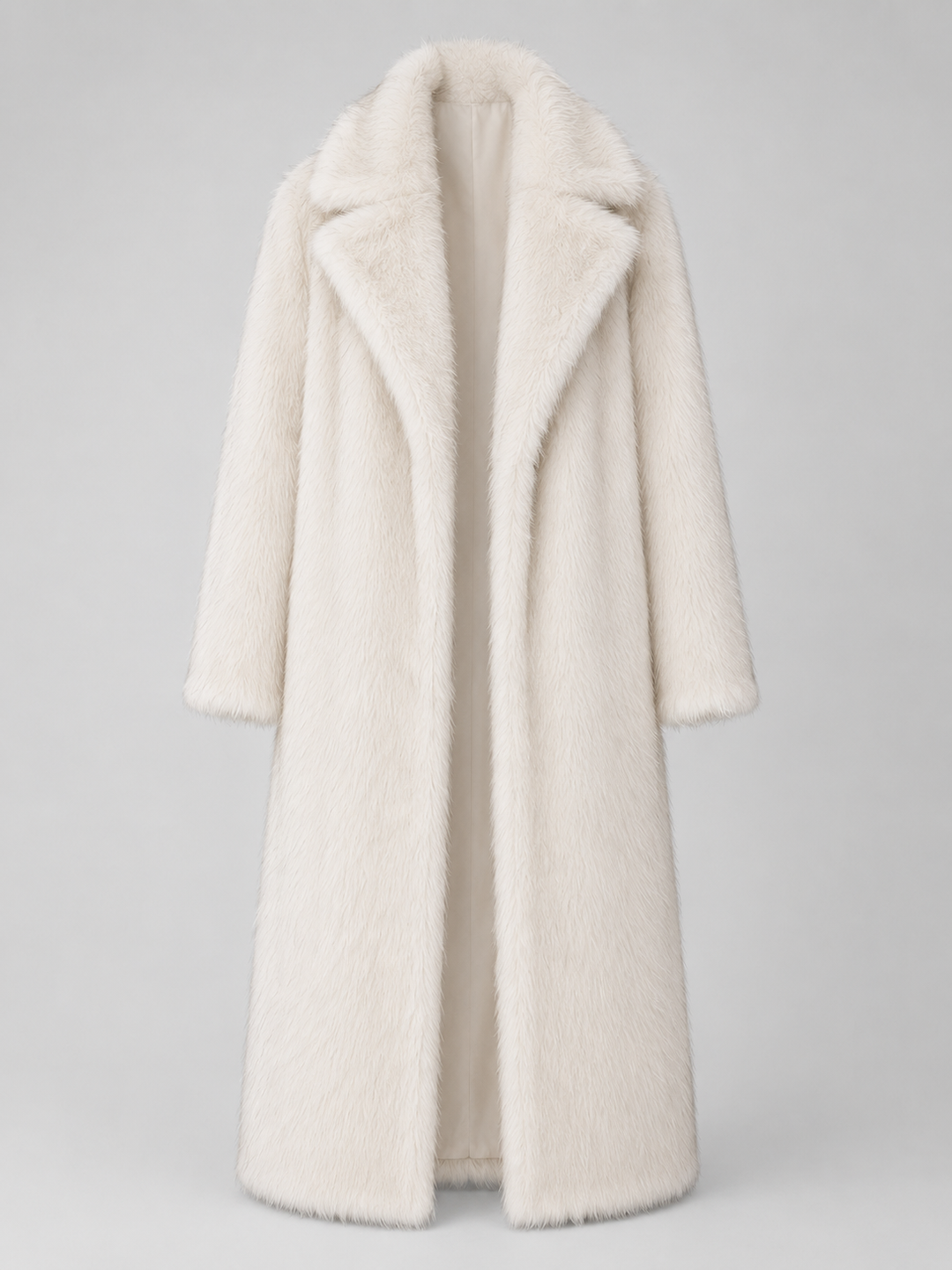Women's Winter Satin-Lined Long Faux Fur Mink Coat