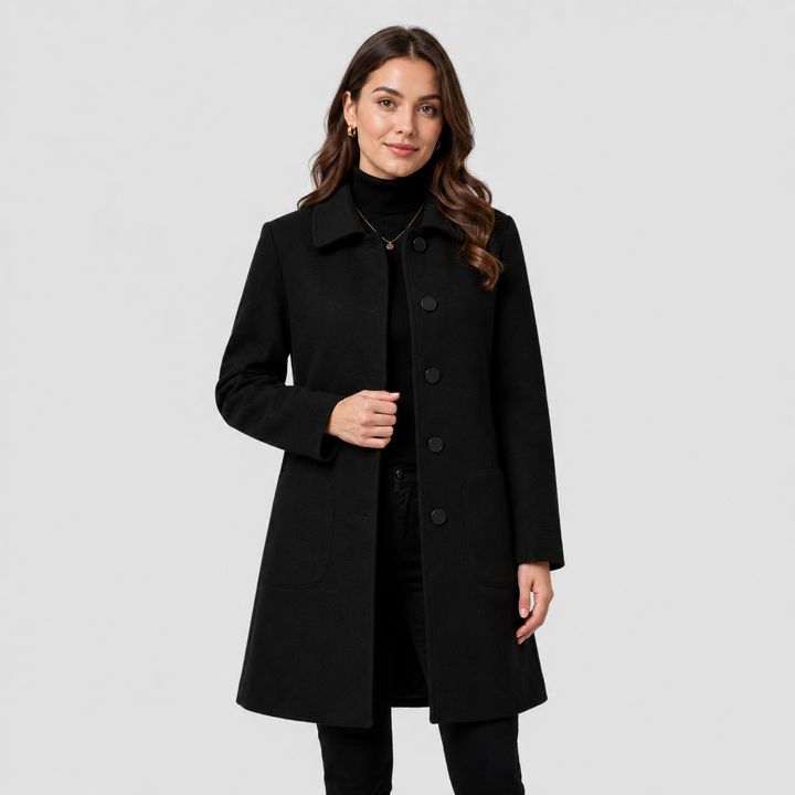 Women's Tailored Long Wool Blend Coat
