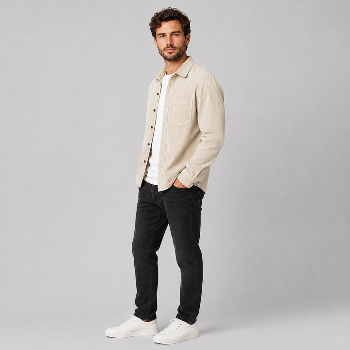 Men's Regular Fit Chest Pocket Overshirt