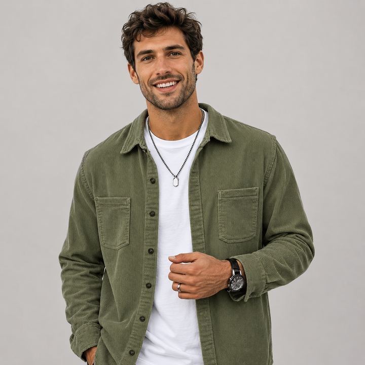 Men's Regular Fit Chest Pocket Overshirt