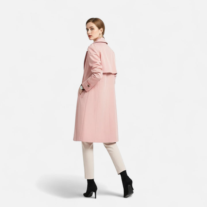 Women's Long Fitted Trench Coat
