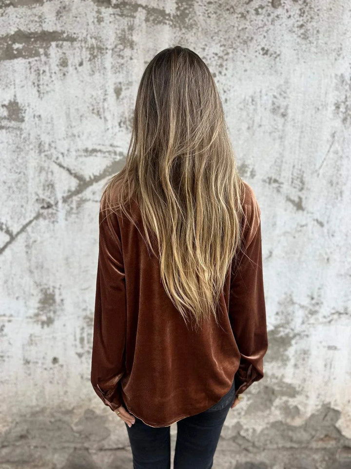 DAHLIA™ | Women Soft Velvet Shirt