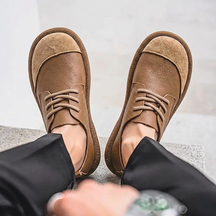 Men's Leather Shock-Absorbing Orthopedic Shoes Men