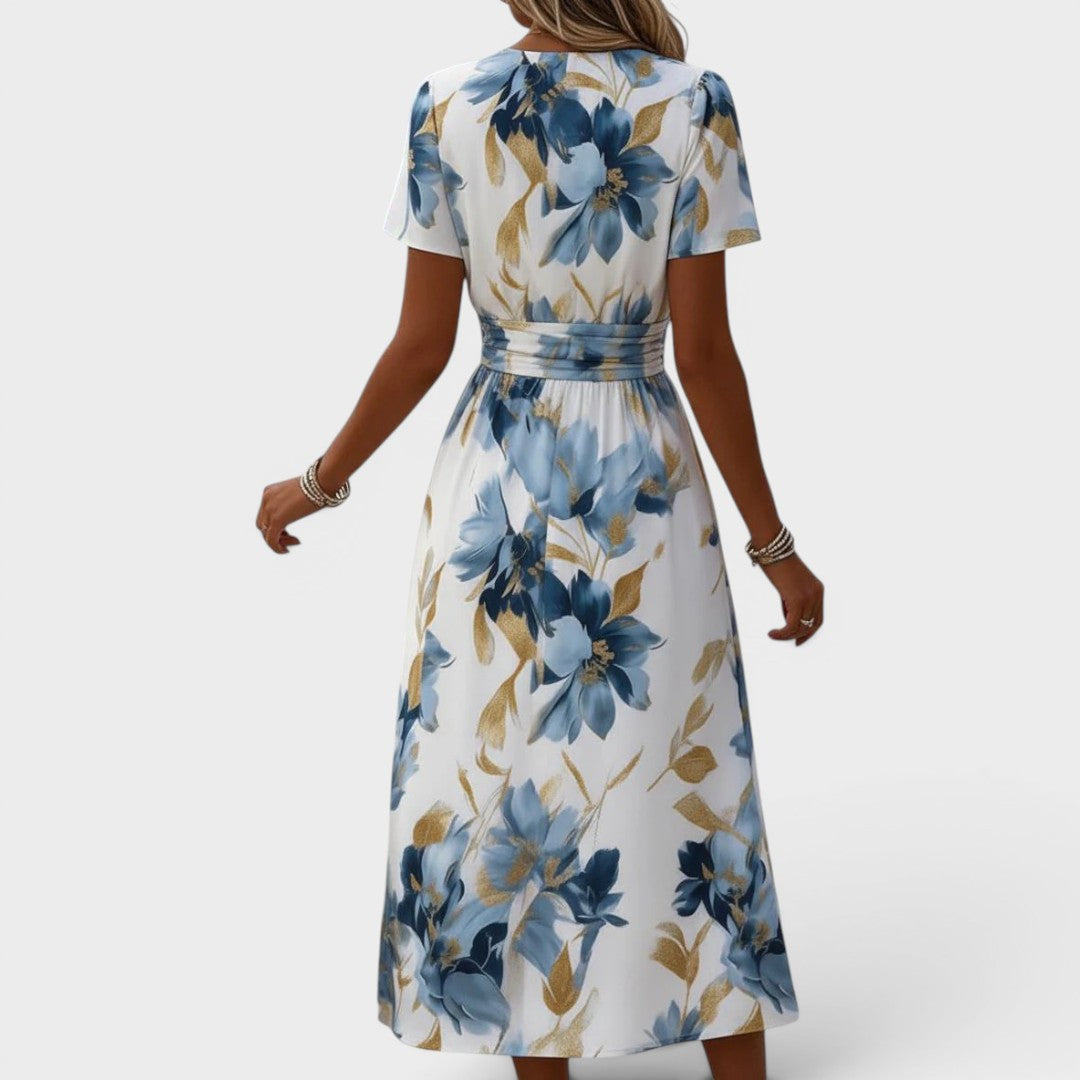 Servane | Elegant Floral Midi Dress