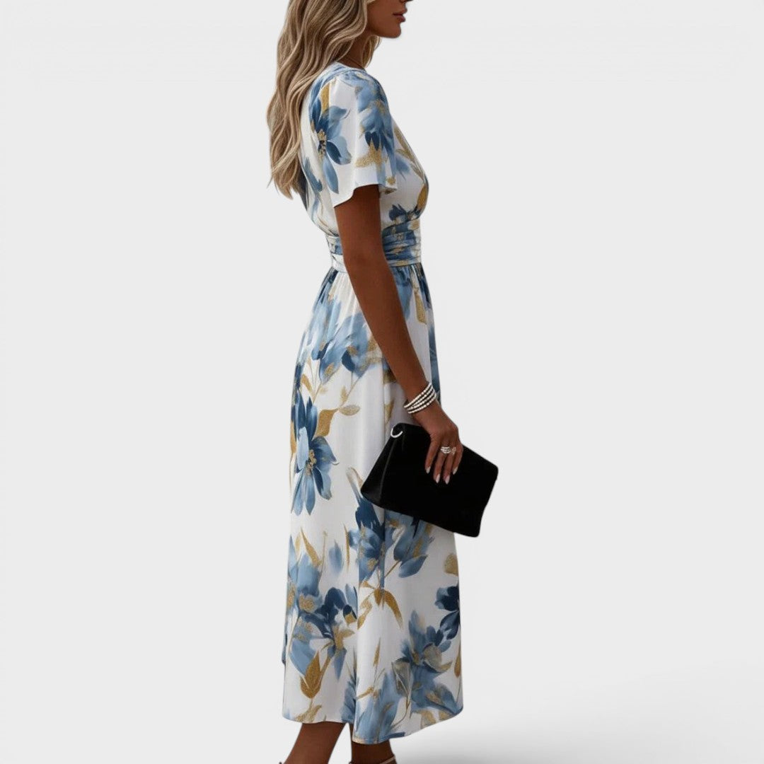 Servane | Elegant Floral Midi Dress