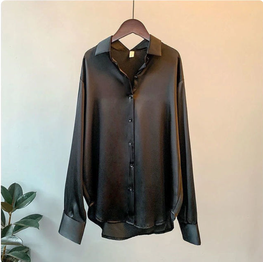 Florence™ | Women Silky Long-Sleeve Blouse