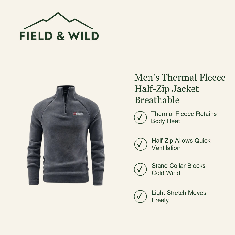 Men's Knit Fleece Quarter Zip Sweater