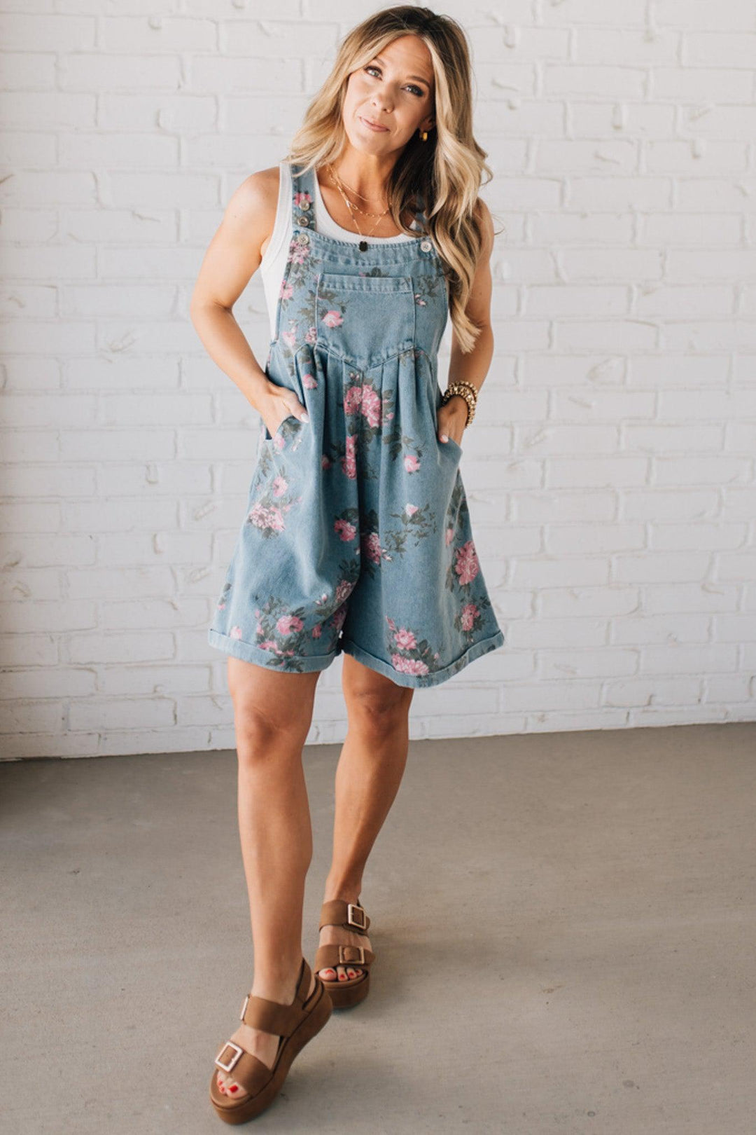 Huguette | Floral Shortalls