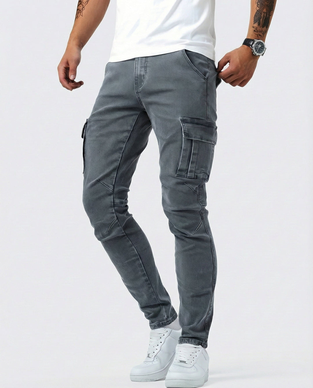 Alastair | Stretch Slim Cargo Pant