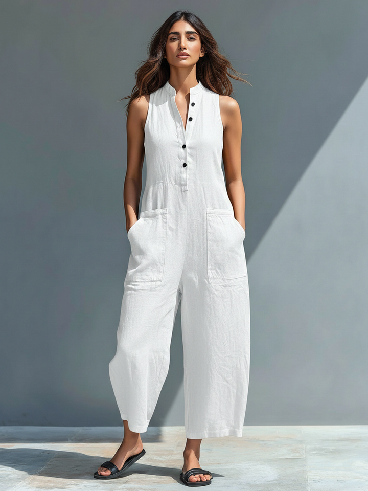 Adèle | Relaxed Sleeveless Jumpsuit
